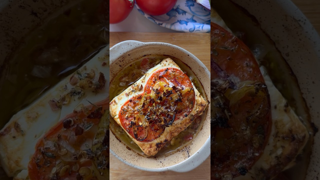 Bouyiourdi- Spicy grilled Feta cheese dip #cheese #feta #mezze