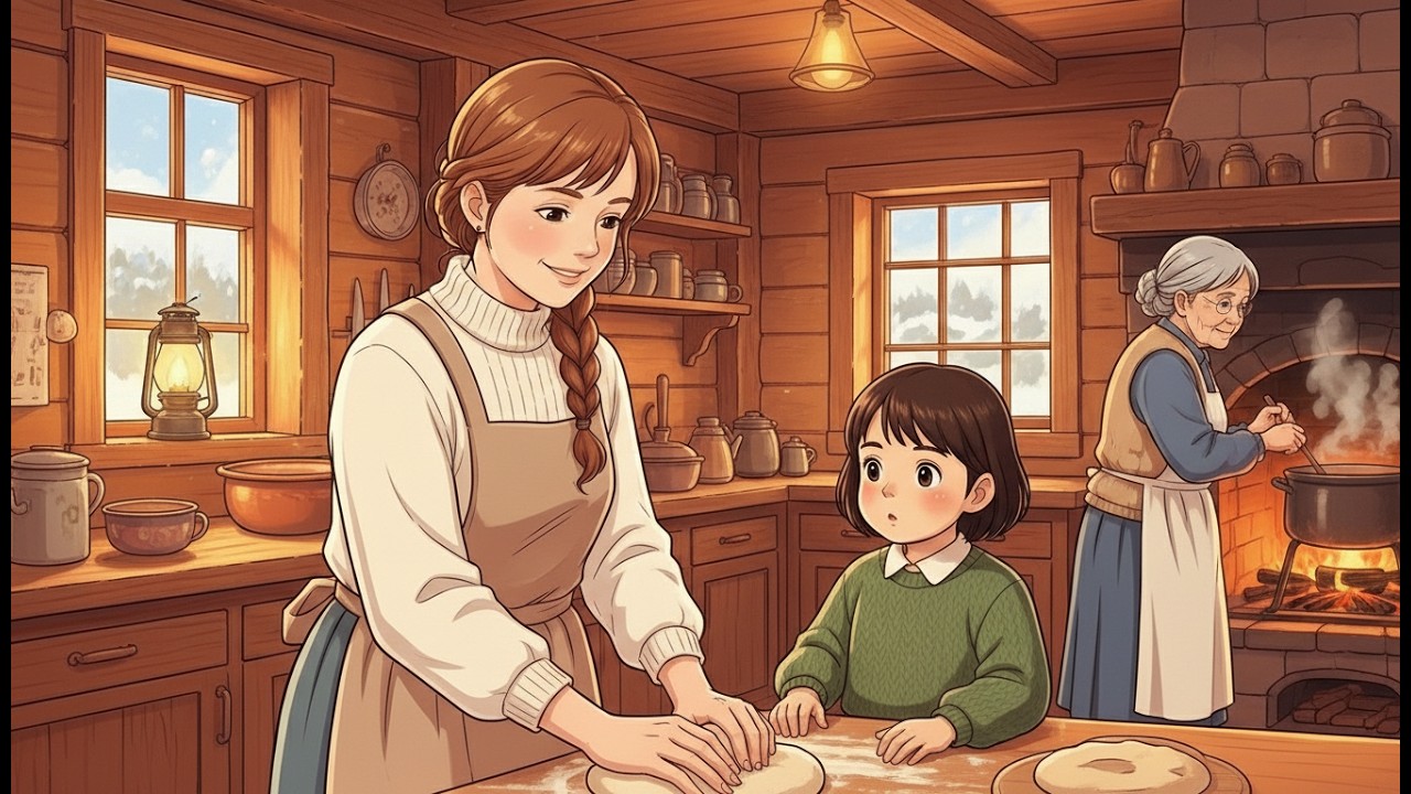 Snowfall Outside a Cozy Home | Warm Lights & Quiet Breaths (Ghibli-Style ASMR)