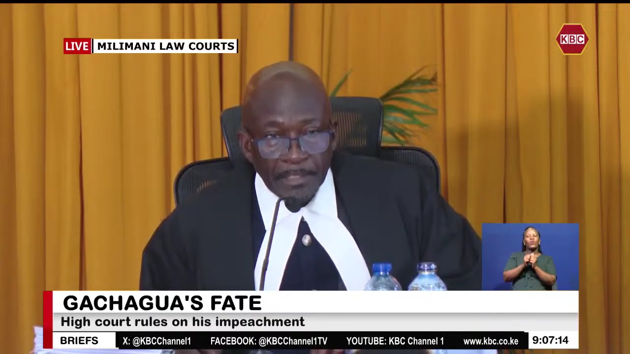 Breaking News: High Court Upholds Gachagua's Impeachment