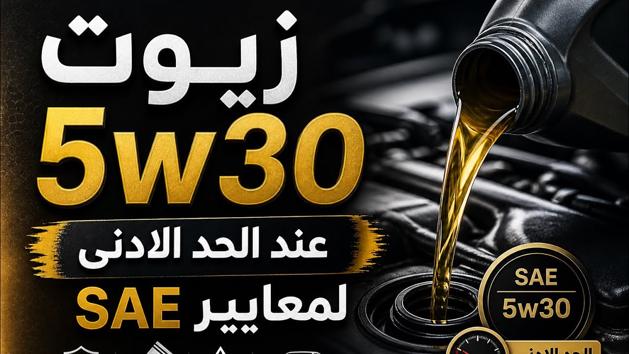 زيت 5w30 عند الحد الادنى لمعايير SAE #زيوت_السيارات #5w30 