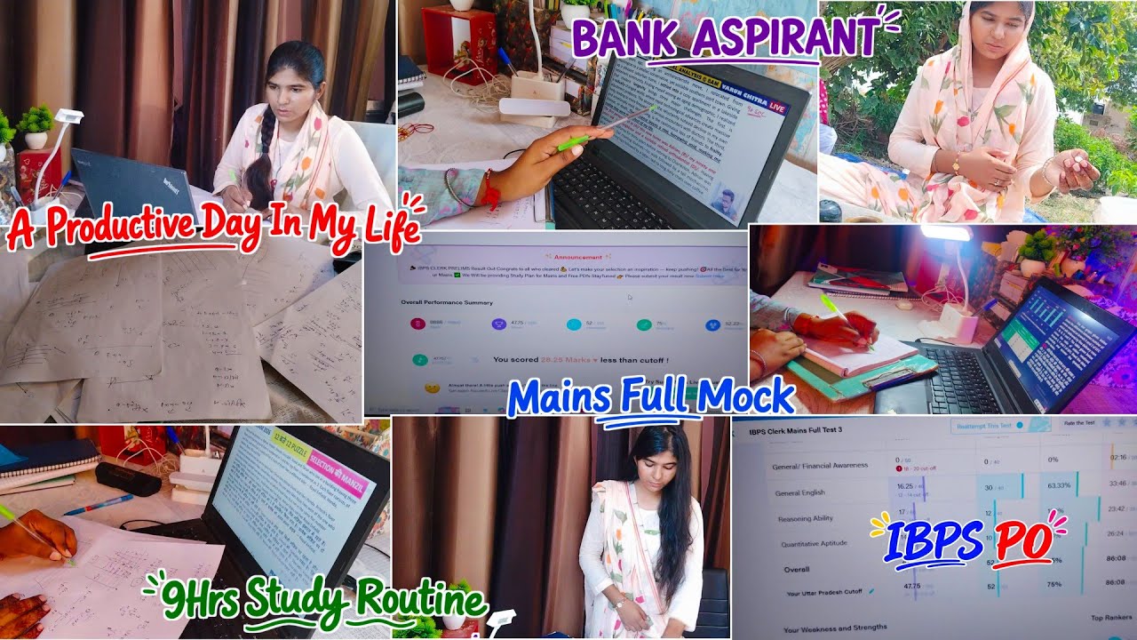 Next level Mains Mock 🔥 | Last 10 Days for IBPS PO | 9 Hrs Study Routine | BANK ASPIRANT #vlog