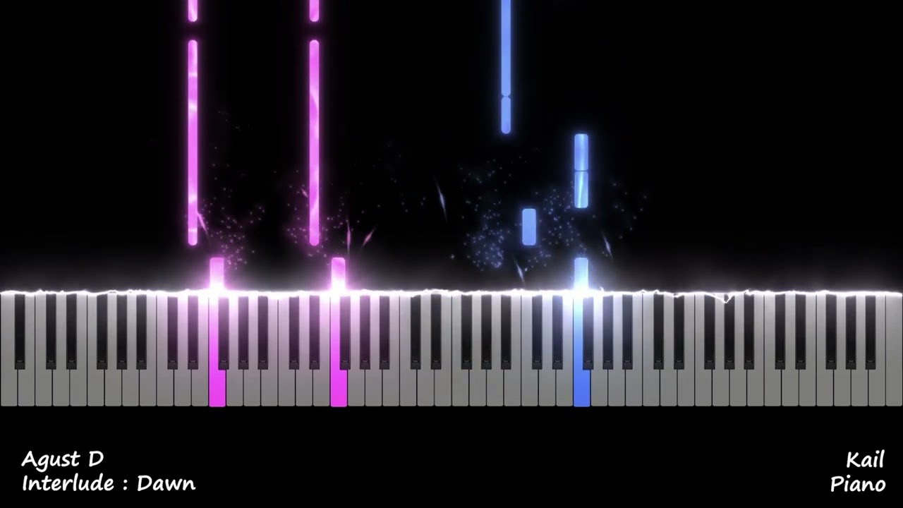 Agust D (BTS SUGA) "Interlude Dawn" Piano Tutorial 🎵