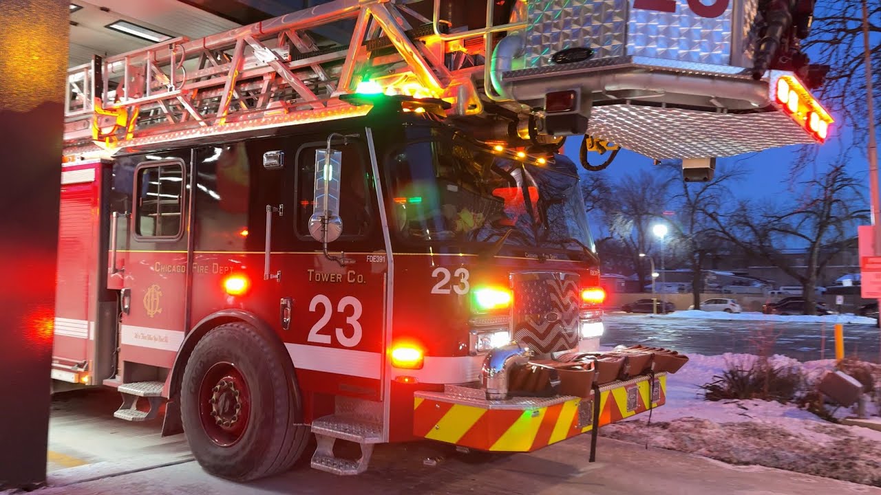 chicago fire dept Ambulance 47 Tower Ladder 23 
