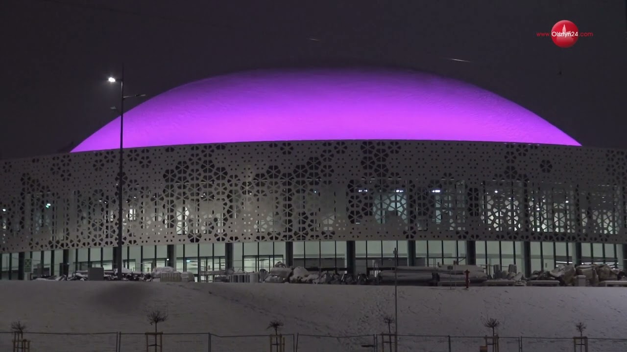 OLSZTYN24: Iluminacja Hali Widowiskowo-Sportowej Urania w Olsztynie