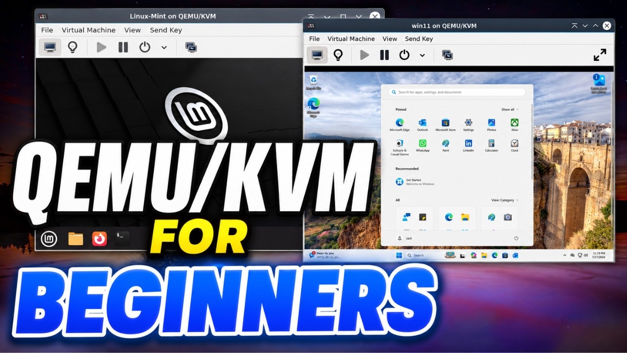 QEMU KVM Tutorial for Beginners | Run Windows & Linux on Linux