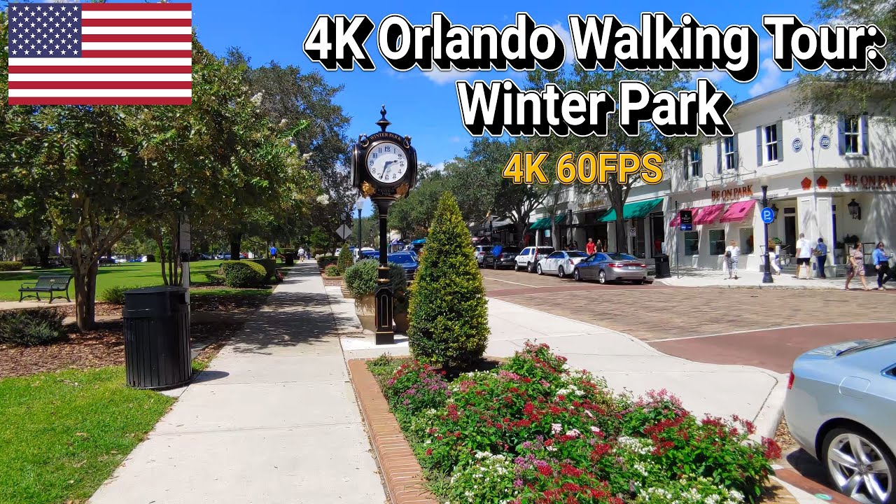 4K Orlando Walking Tour: Winter Park