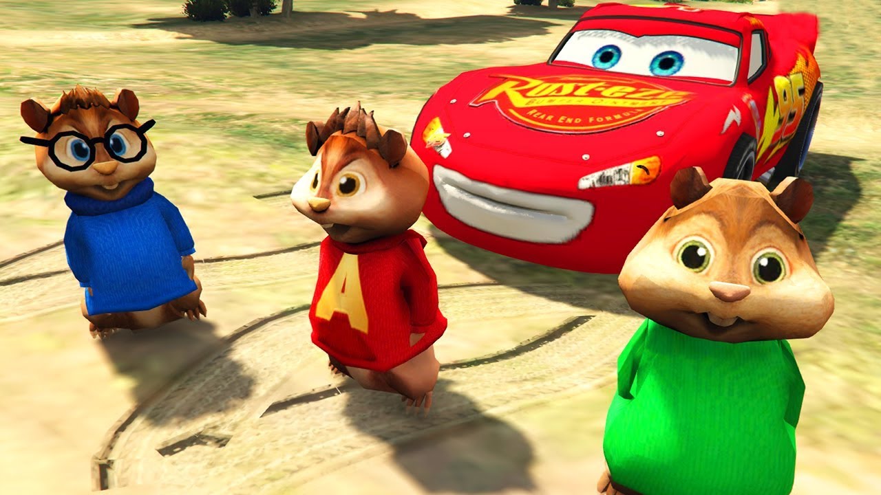 Alvin ve Sincaplar Şimşek ile Arabalarla Uçuyor (GTA 5 Komik Anlar)