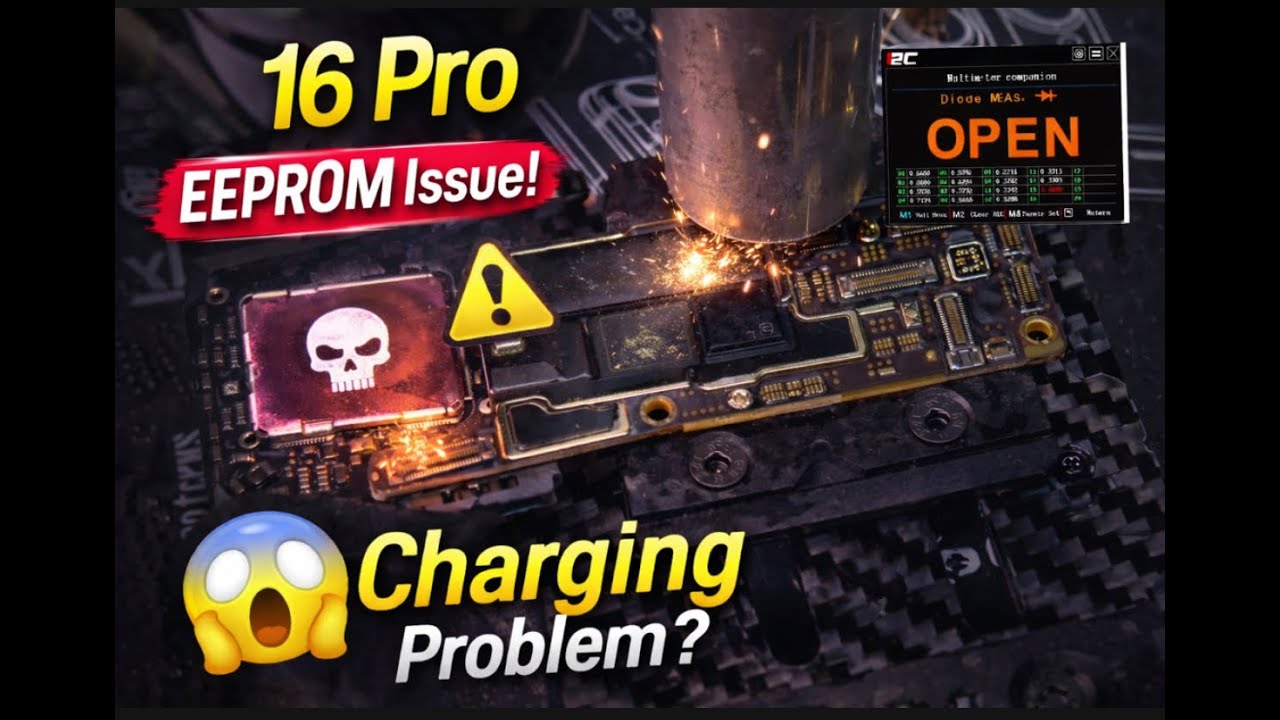 IPHONE 16 pro charging issue in eeprom🤔|| eeprom faulty?😱