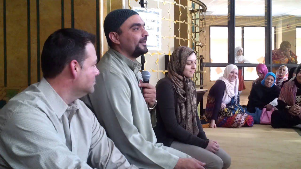 Brad and Natalie taking their shahadah at SALAM