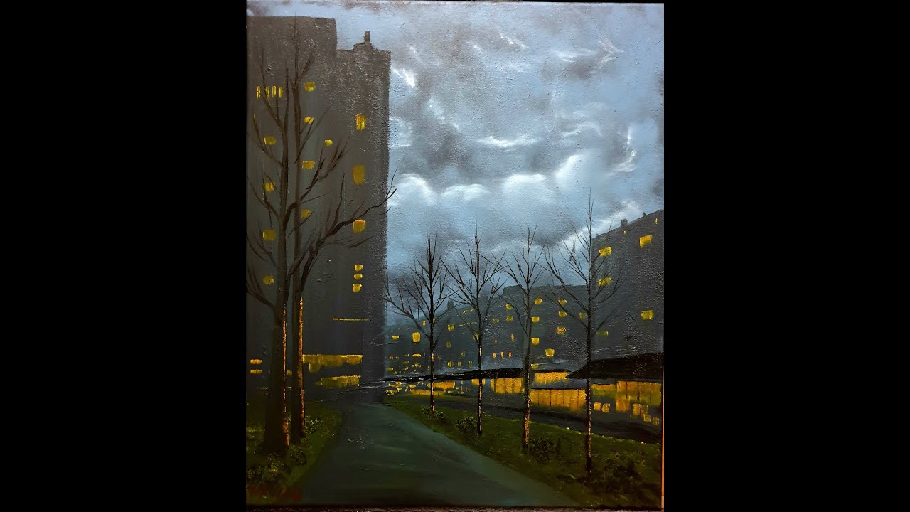Gratis schilderles. Timelapse -  Avondlicht (1080HD)