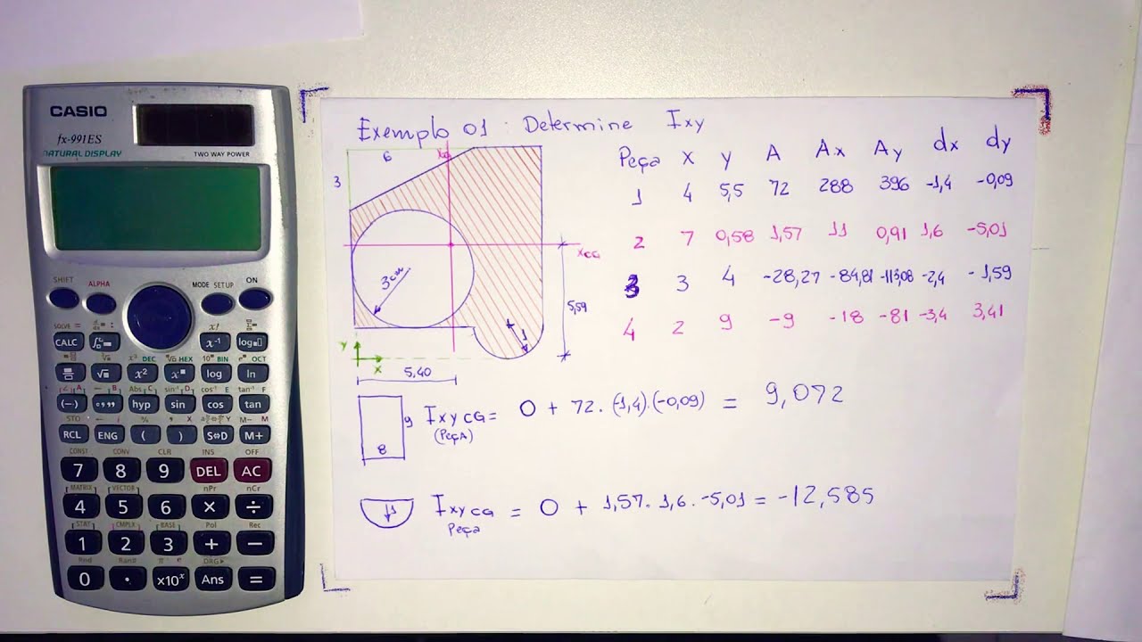 Aula 12 - P2/2 - Produto de Inércia - Exercício