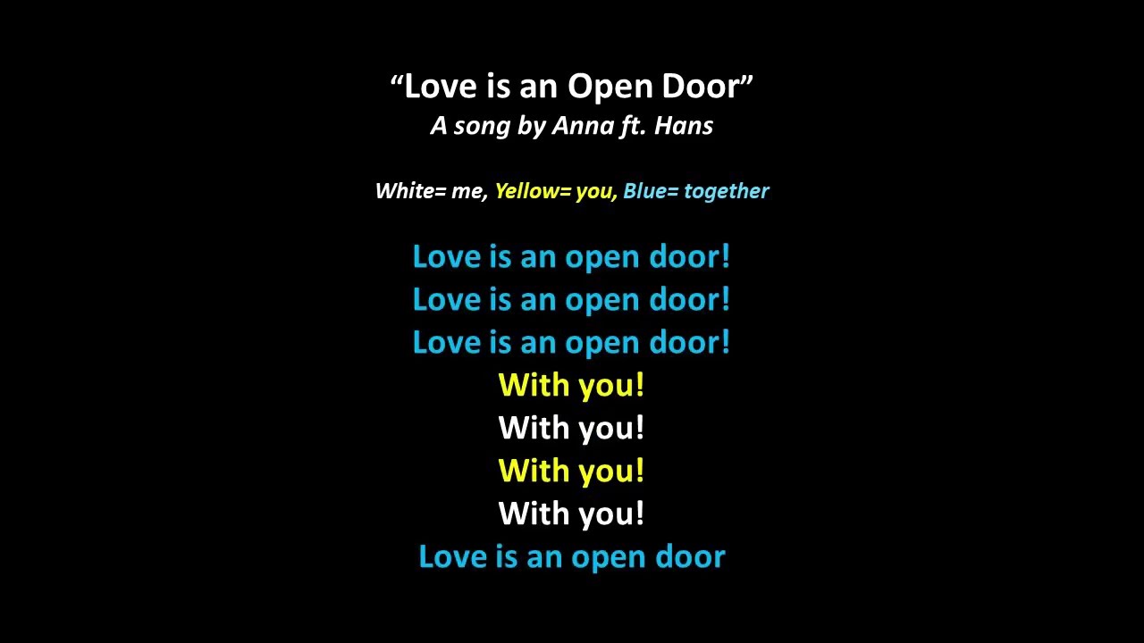 Love Is an Open Door (Karaoke Duet) | Full Version
