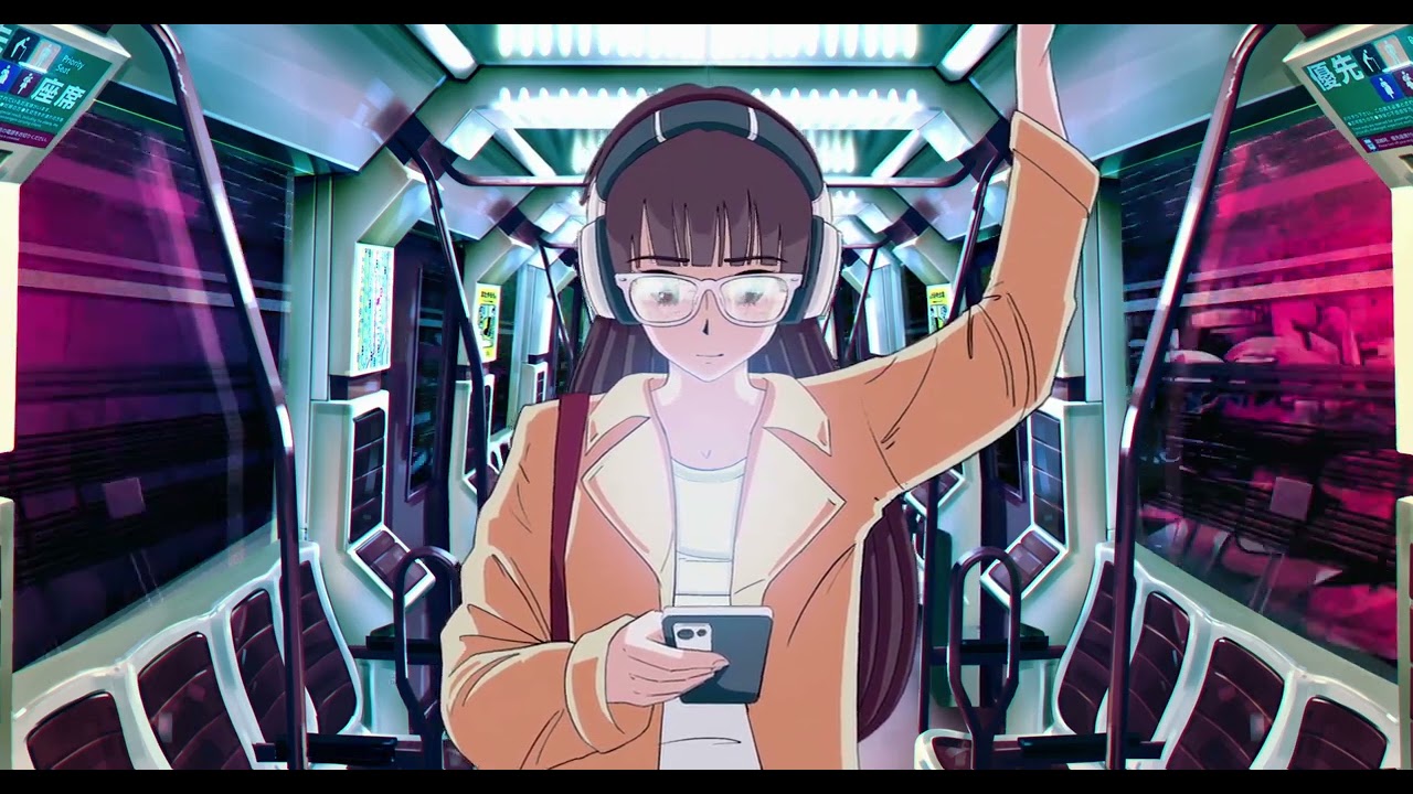 lofi vibes on the subway - she just wanted peace with her headphones and the world outside #lofi