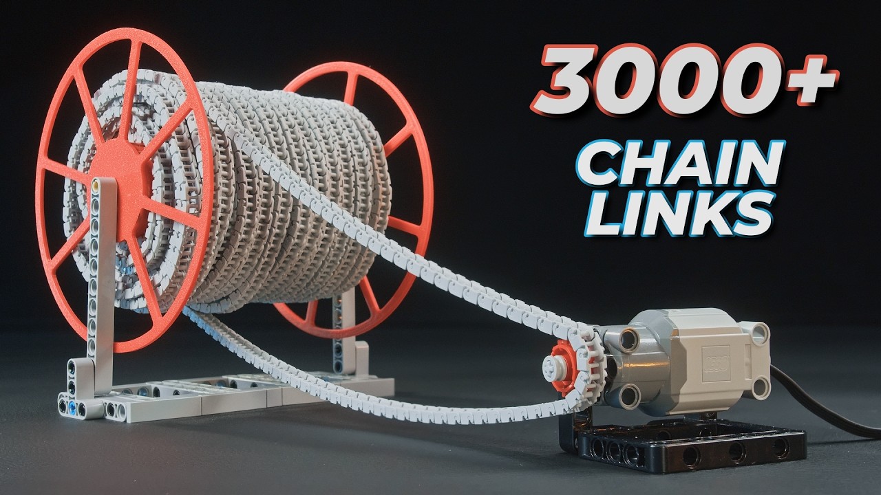 The Longest LEGO Technic Chain Experiment #lego #legotechnic #experiment