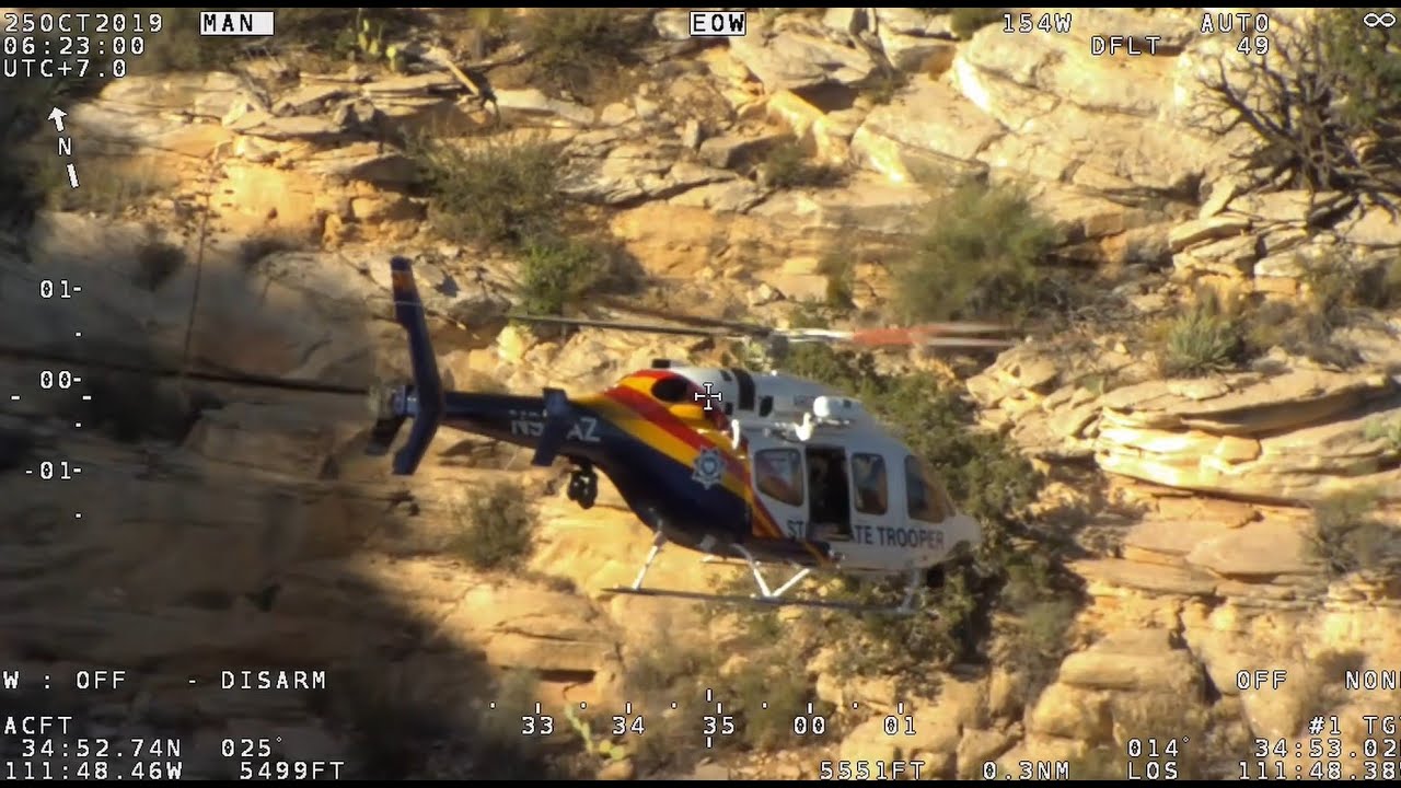 Air Rescue - Bell 429 Hoist rescue - Thunder Mountain - Sedona AZ