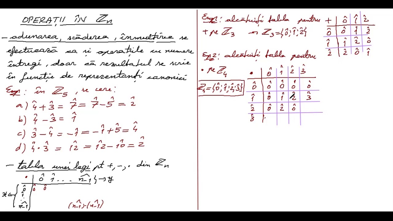 XII, SET 1, OPERATII IN CLASE DE RESTURI