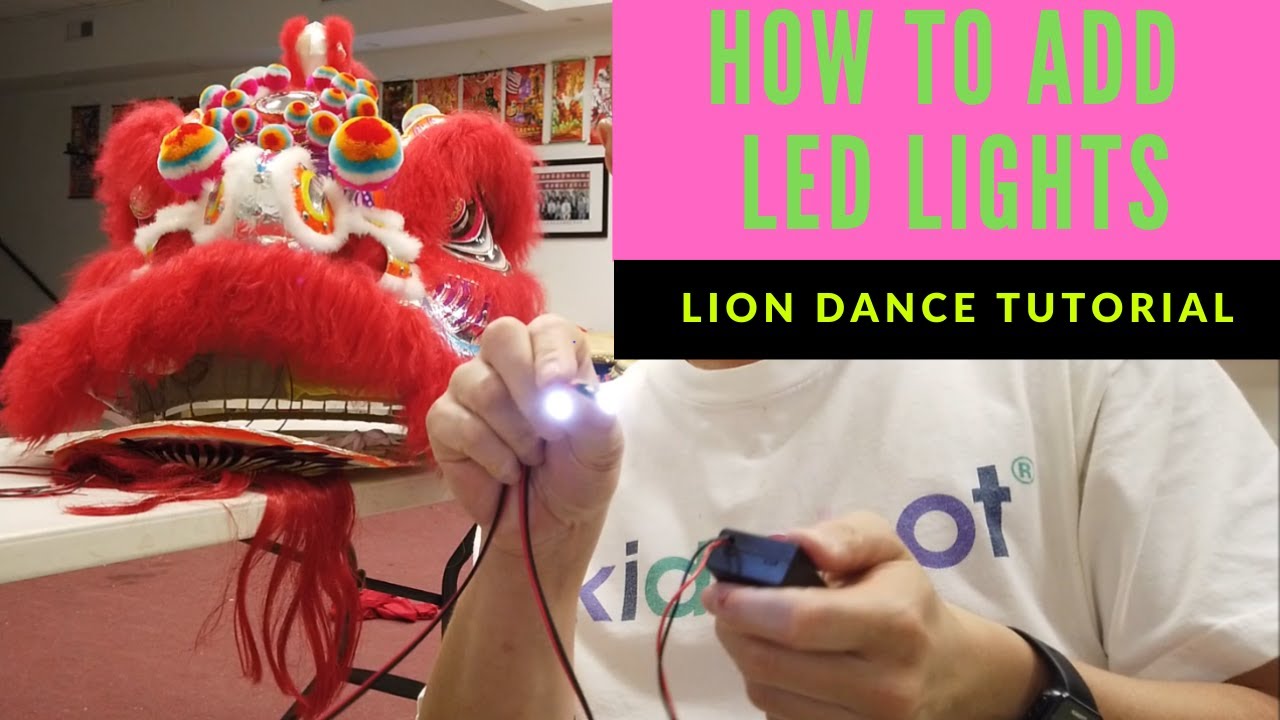 Lion Dance - How To Add LED lights to the Eyes | Tutorial