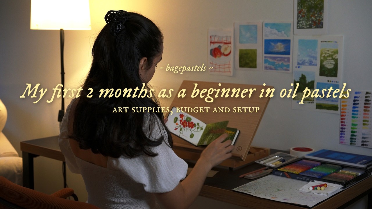 My first 2 months as a beginner in oil pastels (art supplies, budget and setup)