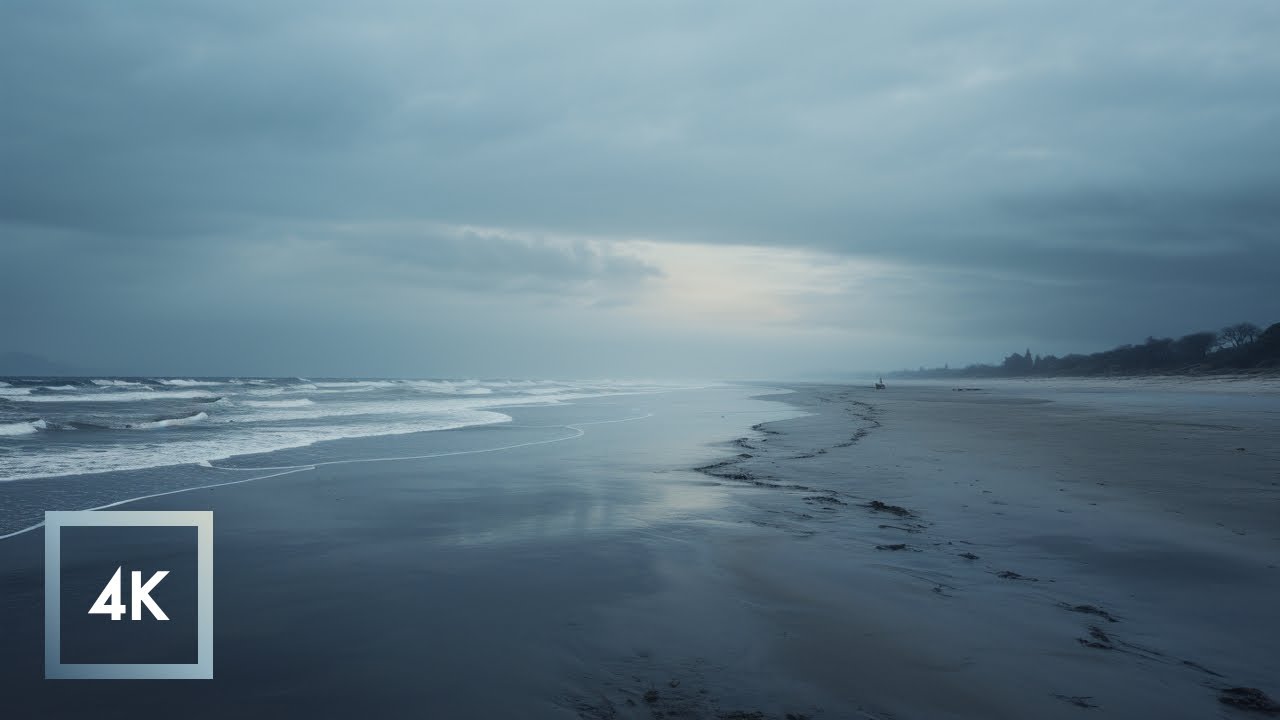 Rainy Ocean Walk at Hilton Head Island - Soothing Ocean Sounds  ASMR🌧️