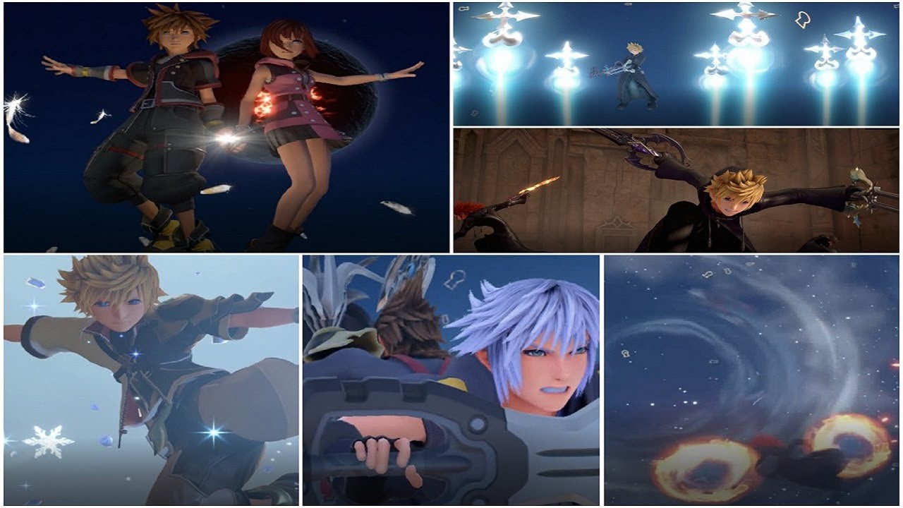 Kingdom Hearts 3 (PS4) ВСЕ новые ограничения и командные атаки HD 720p — REmind DLC