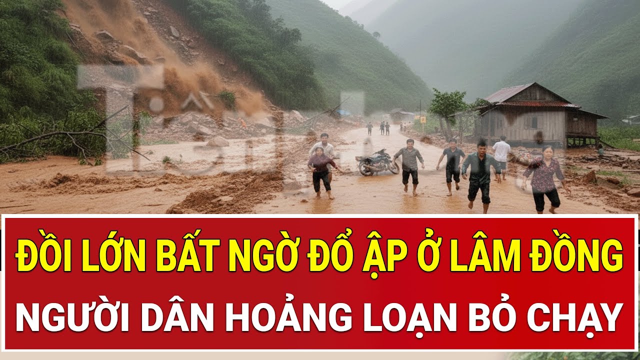 Đồi lớn bất ngờ đổ ập: Người dân Lâm Đồng hoảng loạn bỏ chạy giữa tiếng đất đá rầm rầm