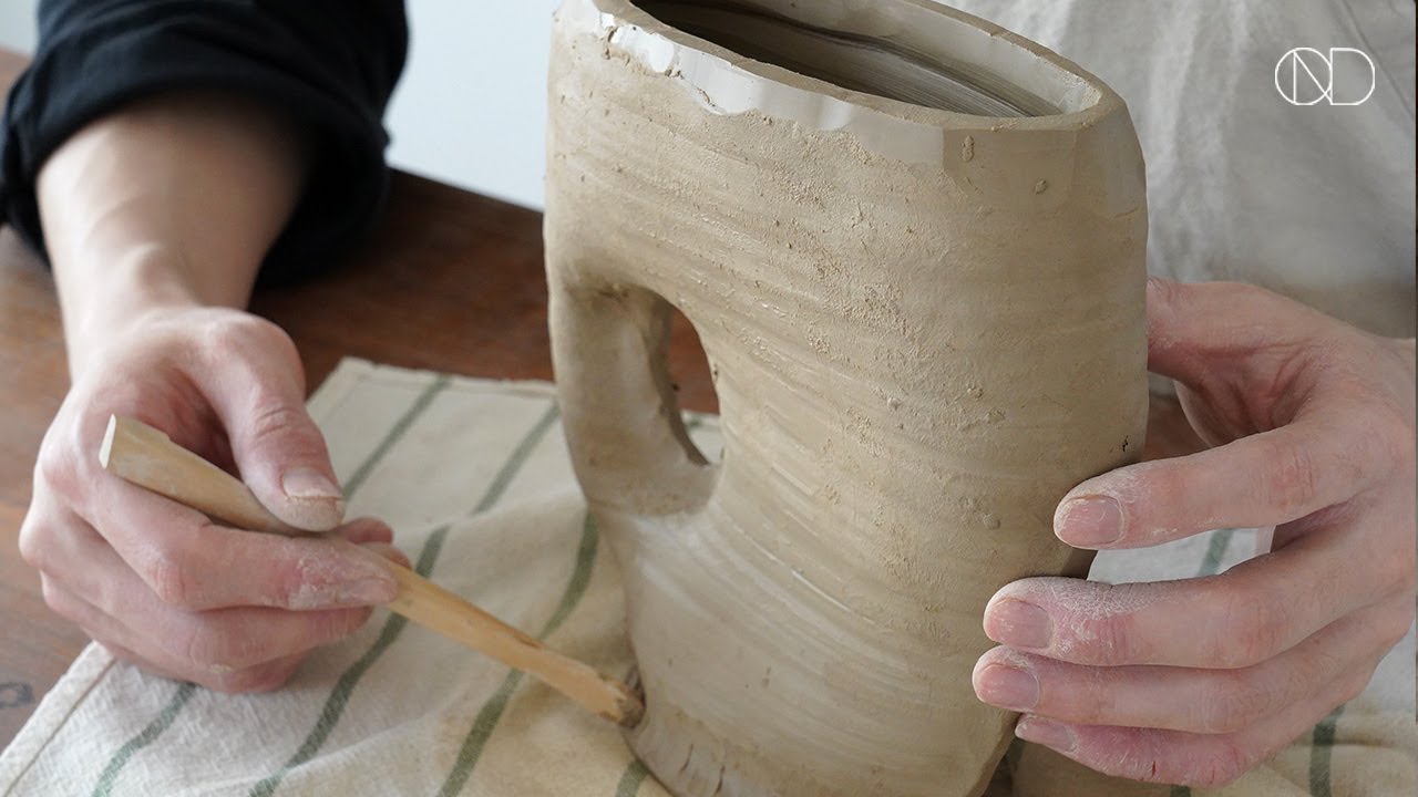 물레로 비정형 도자기 화병 만들기 : Making a ceramic vase on the Wheel [ONDO STUDIO]