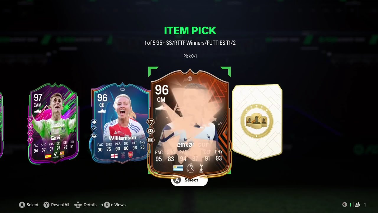 &pound;300k+ Player From The 95+ 1 of 5 SS, RTTF Winners, Futties Team 1/2 Player Pick