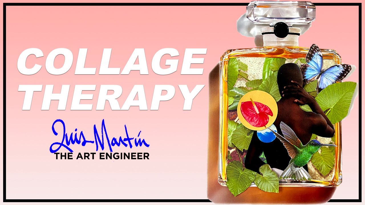 Collage Therapy Luis Martin / The Art Engineer 1 on 1 studio session with Cynthia Jasmin