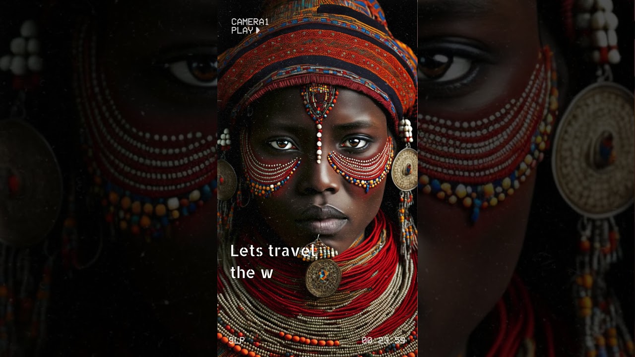 The art of Maasai Beadwork: A close look at a Maasai Woman. #shorts #digitalart #youtubeshorts