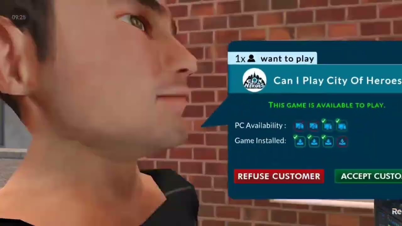 Gaming Cafe simulator half PC build
