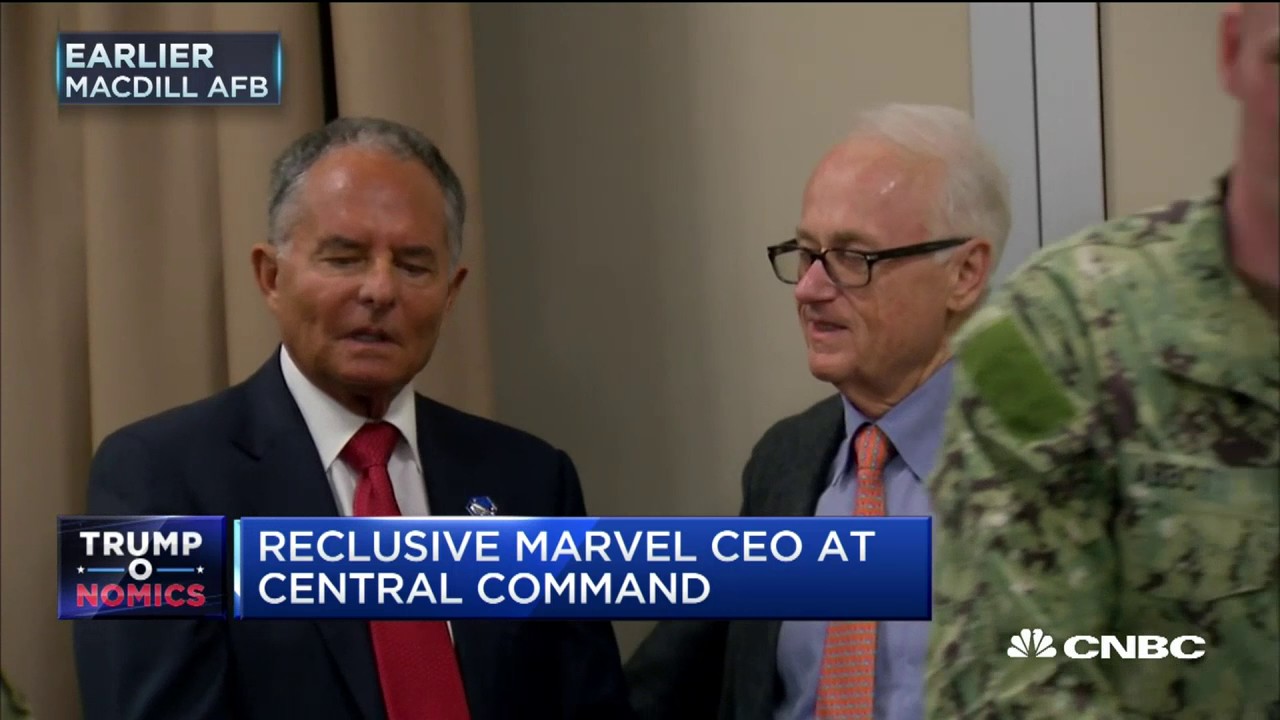 Marvel Chairman Ike Perlmutter attending Trumps speech at Central Command