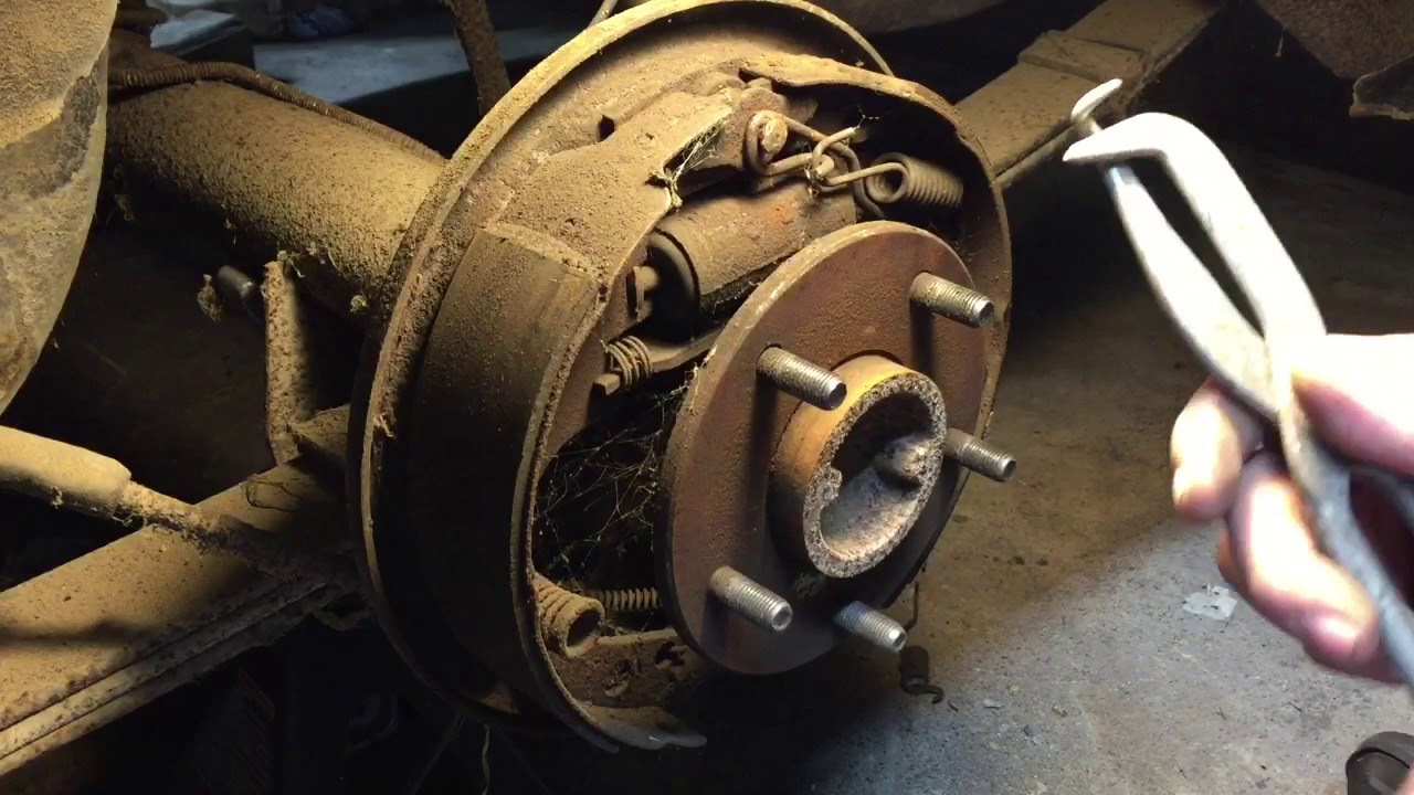 Removing the rear drum brakes on the 1979 Barn find Chevy Camaro part one 12/01/2020