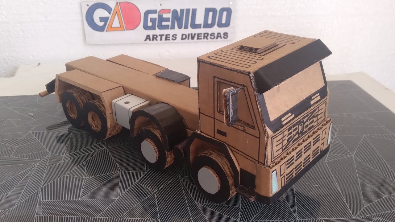 Como fazer um caminhão betoneira de papelão 1 parte