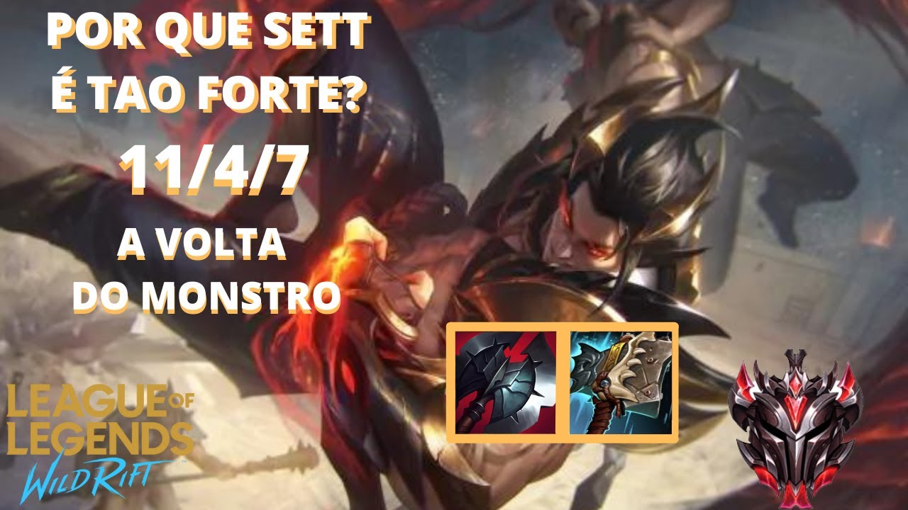 SETT O CHEFE DA TOP LANE E A VOLTA DO YOTA-WILD RIFT-  SETT RANKED GAMEPLAY