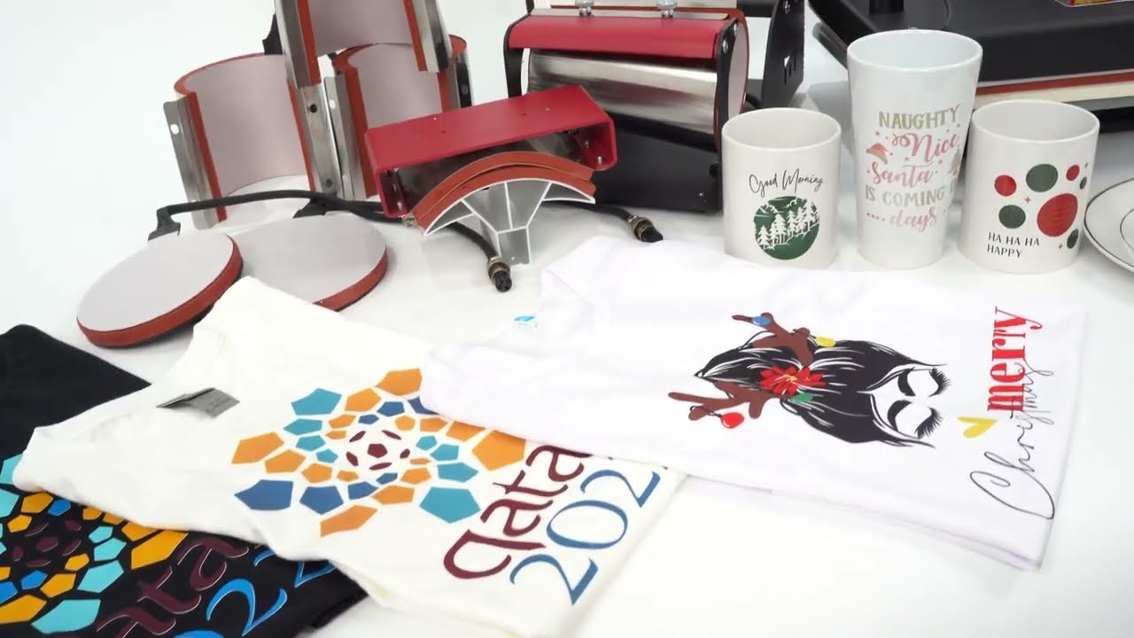 Mecolour Plancha Sublimadora Combo 8 en 1 29x38 Dtf Playera Taza Gorra