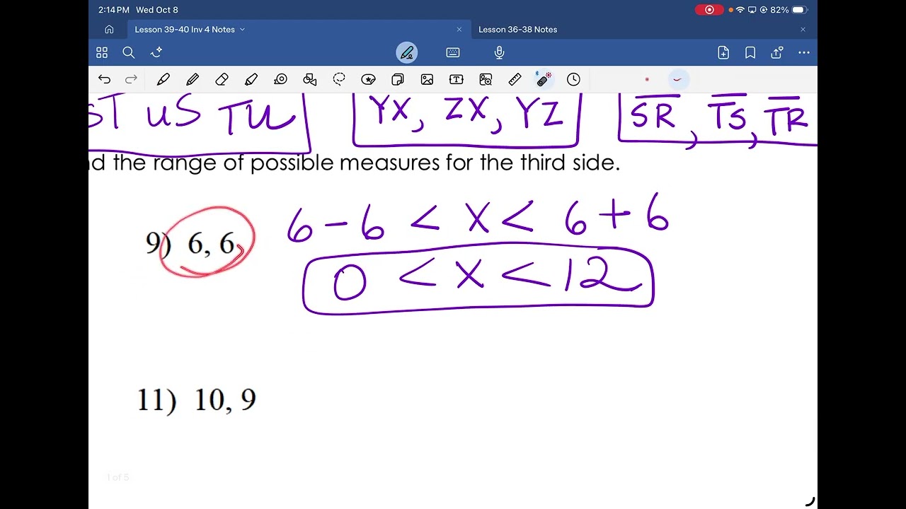 Saxon Geometry Lesson 39 40 Inv 4 PART 1