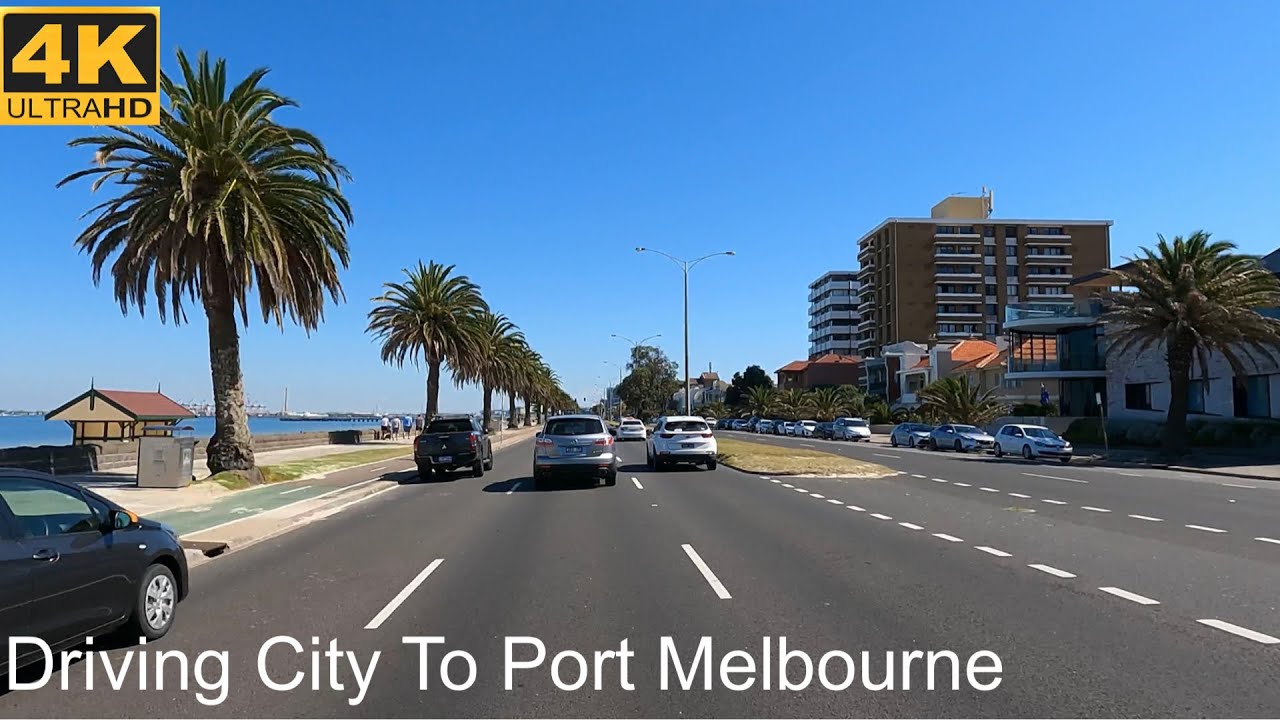 Driving City To Port Melbourne | Melbourne Australia | 4K UHD