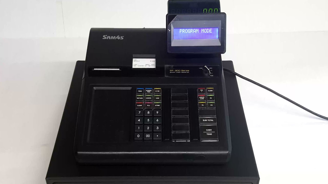 How to Program Tax Departments | SAM4s ER-915 Cash Register Tutorials