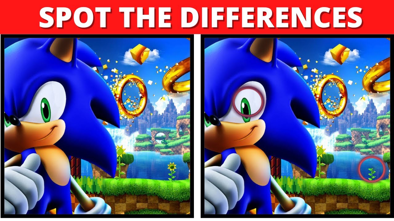 Spot The Differences - Sonic The Hedgehog Edition #1 | Eye Test - Train Your Brain