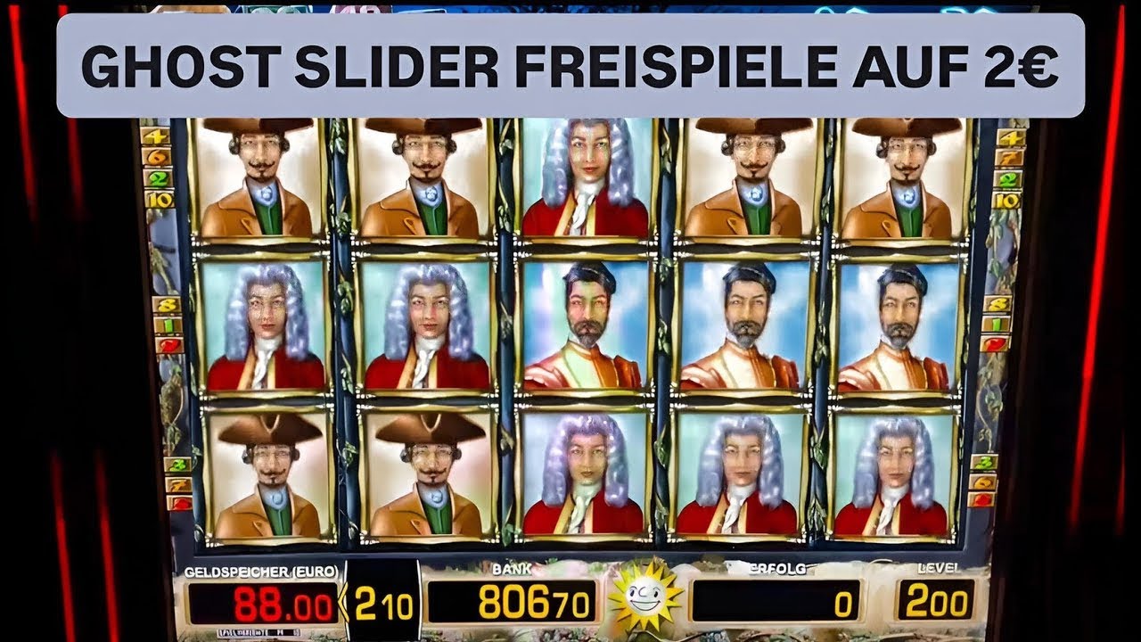 Ghost Slider 40 FREISPIELE auf 2€ & LOST TEMPLE 4€ geht ab Spielhalle