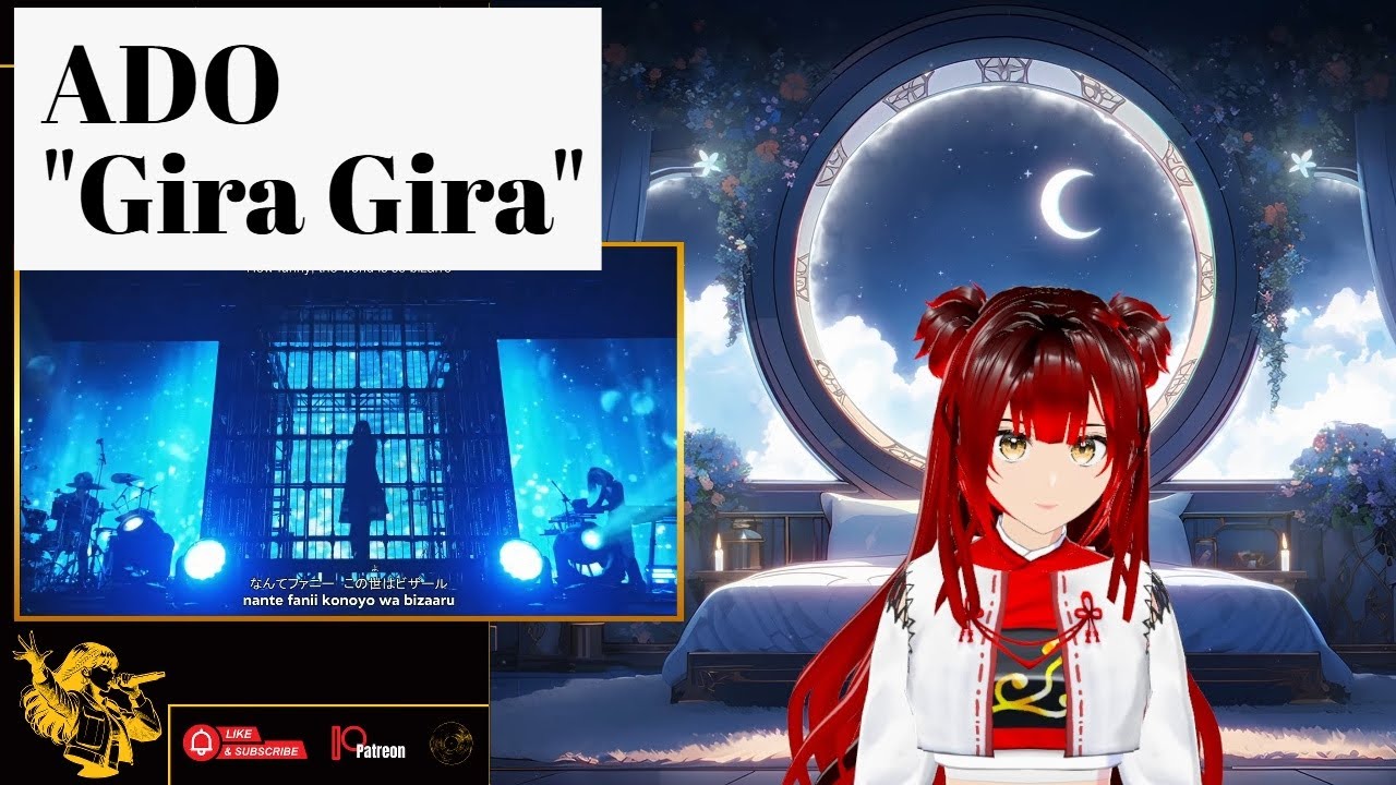 ADO Gira Gira LIVE Performance | FIRST TIME REACTING vtuber