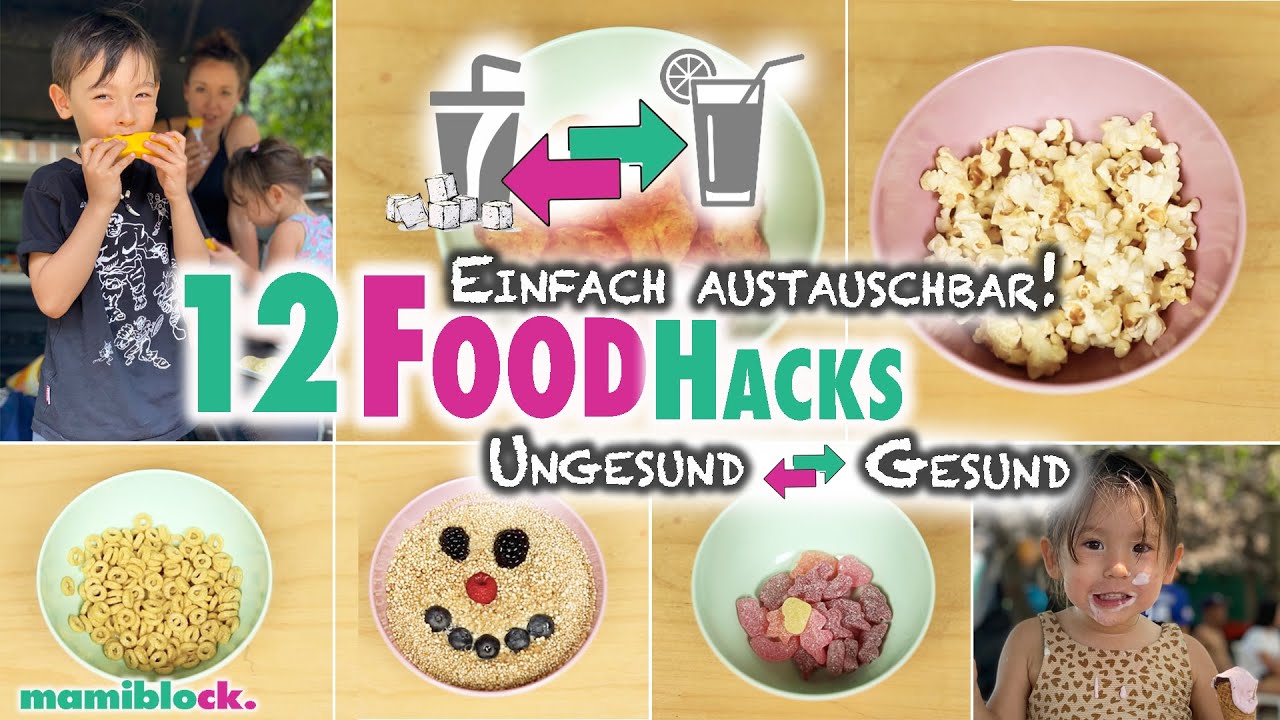 12 Food Hacks : Aus ungesund ✘ wird gesund ✔︎ 🍟🔁🍠 | mamiblock