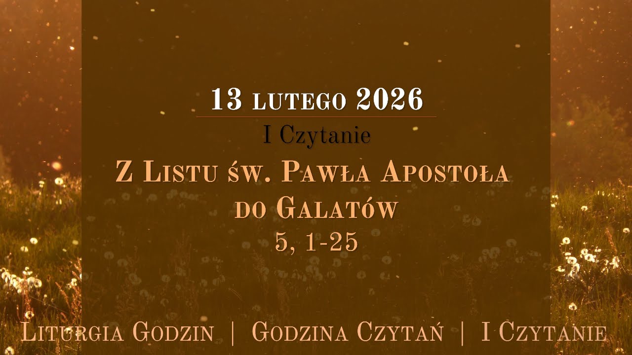 #GodzinaCzytań | I Czytanie | 13 lutego 2026