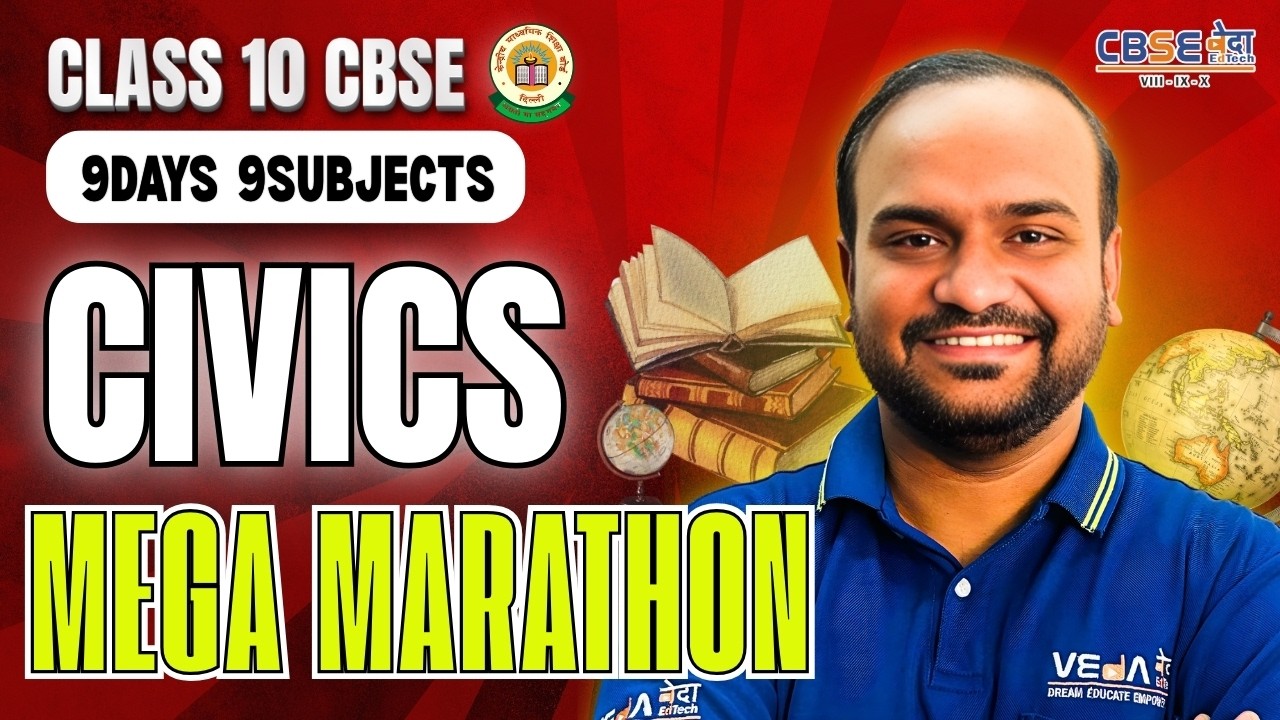 🔴 LIVE: Class 10 CBSE Civics Mega Marathon 🔥 | Most Important Questions | Board Exam 2026