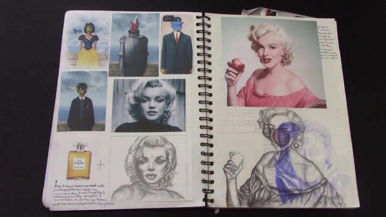 Example book GCSE Art and Design level 7