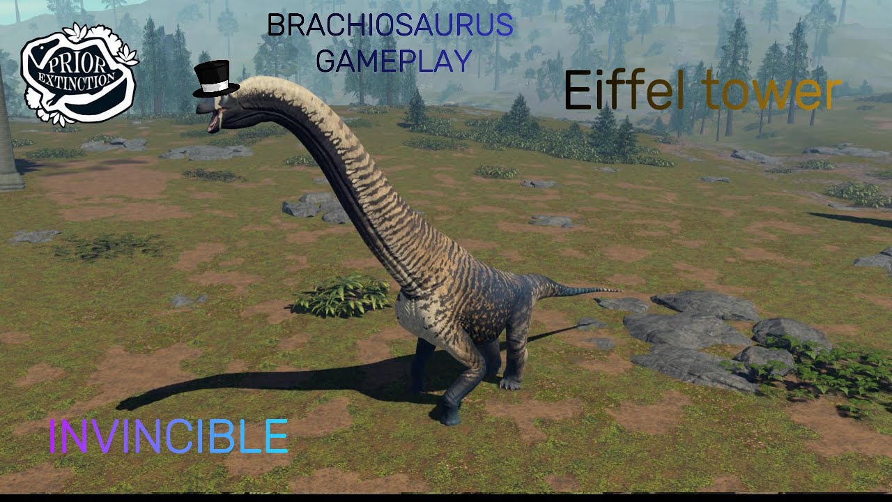 Brachiosaurus gameplay |Eiffel Tower| Prior Extinction Dinosaur Survival
