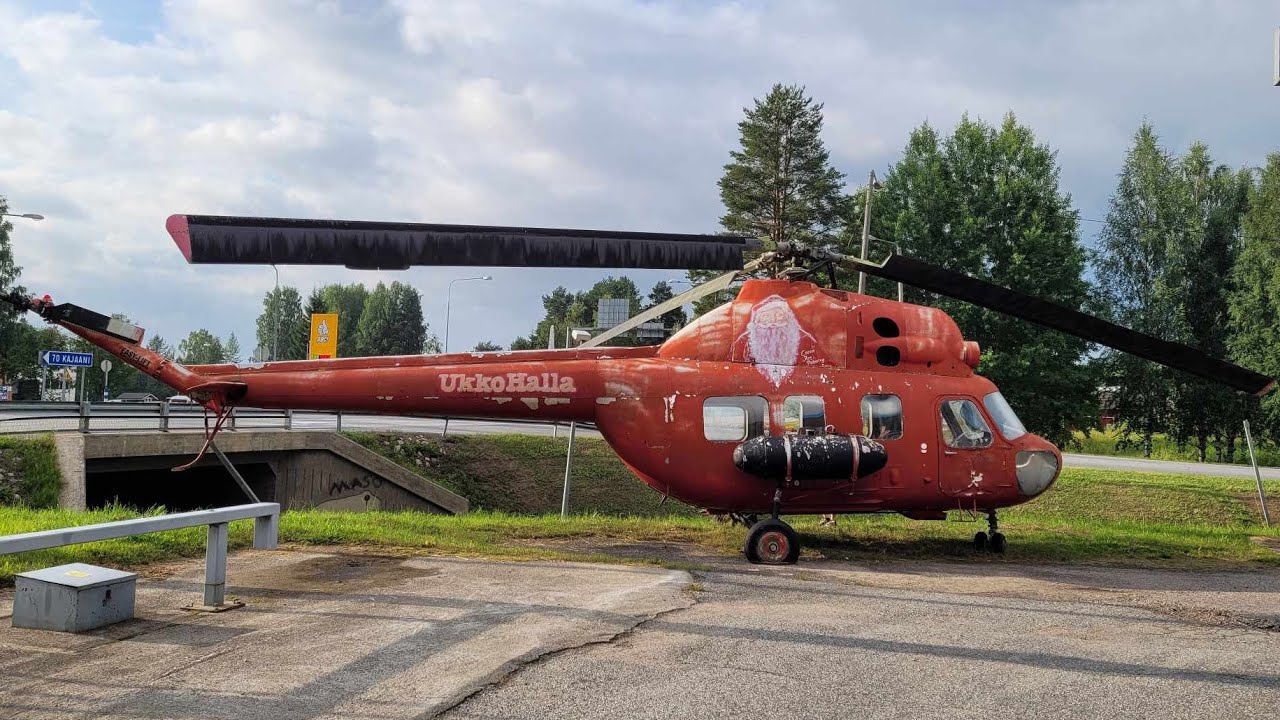 Joulupukin kopteri, Ukkohallan mainos Hyrynsalmella