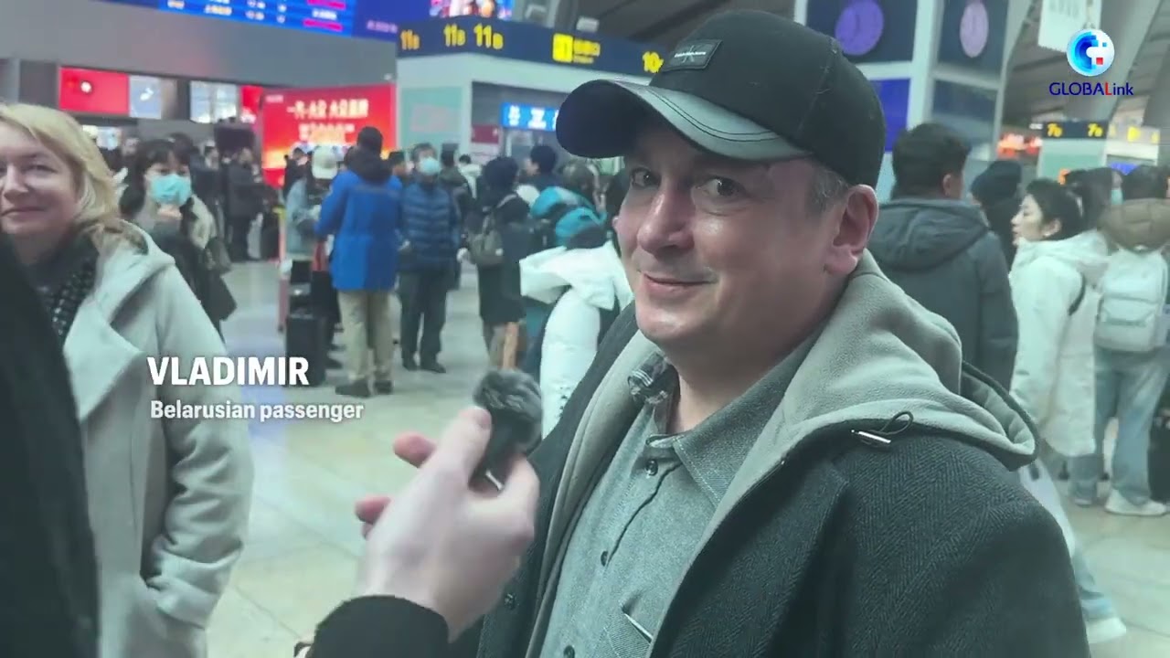 GLOBALink | Experiencing Spring Festival Travel Rush at high-speed train station