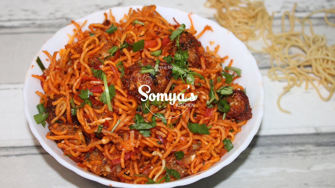 Street Style Crisphy Noodles Chinese Bhel Recipe By Somya's Kitchen | indo-chinese recipe
