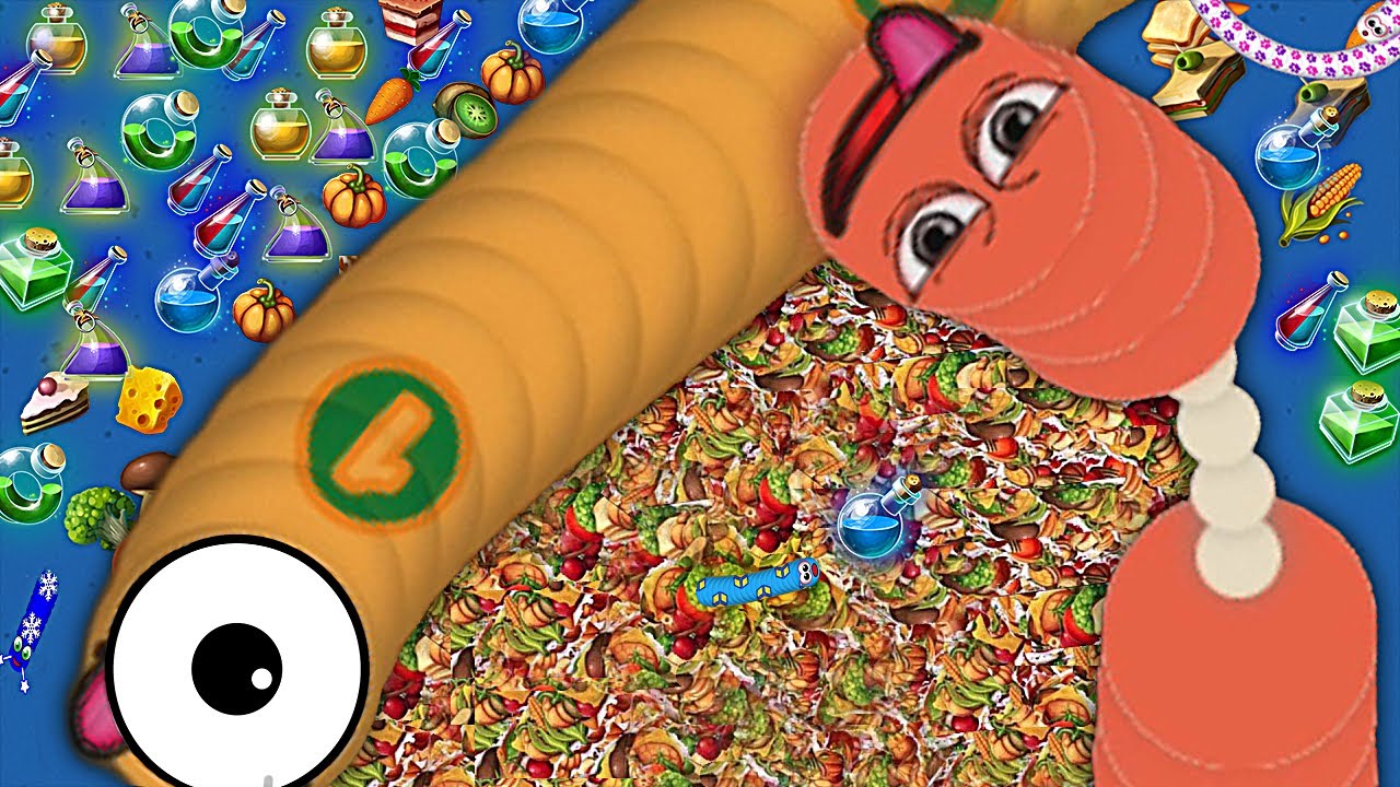 Worms Zone io 001 Biggest Troll Slither Snake Top 01 Best Score Epic WormsZoneio Gameplay